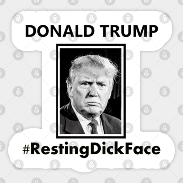 Trump 2024 Resting Dick Face Sticker by Discotish